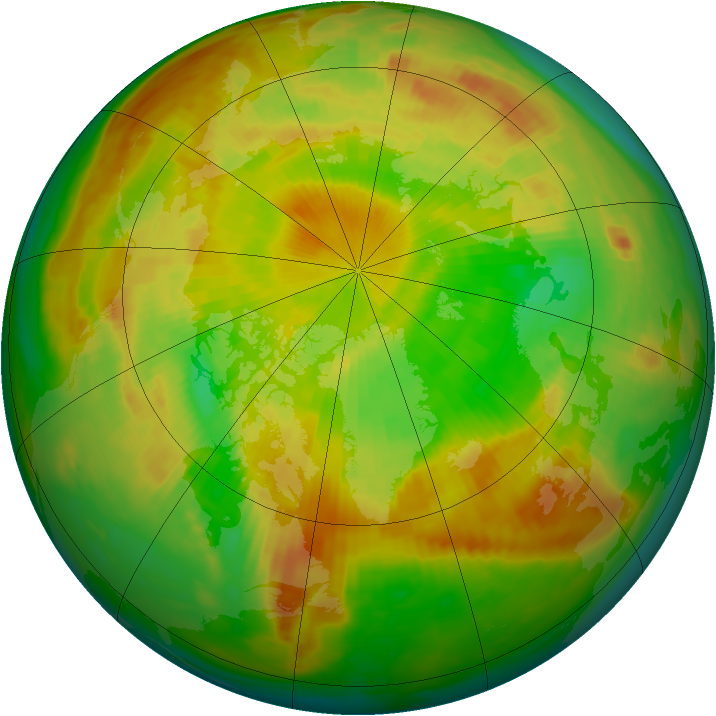 Arctic ozone map for 03 June 1984
